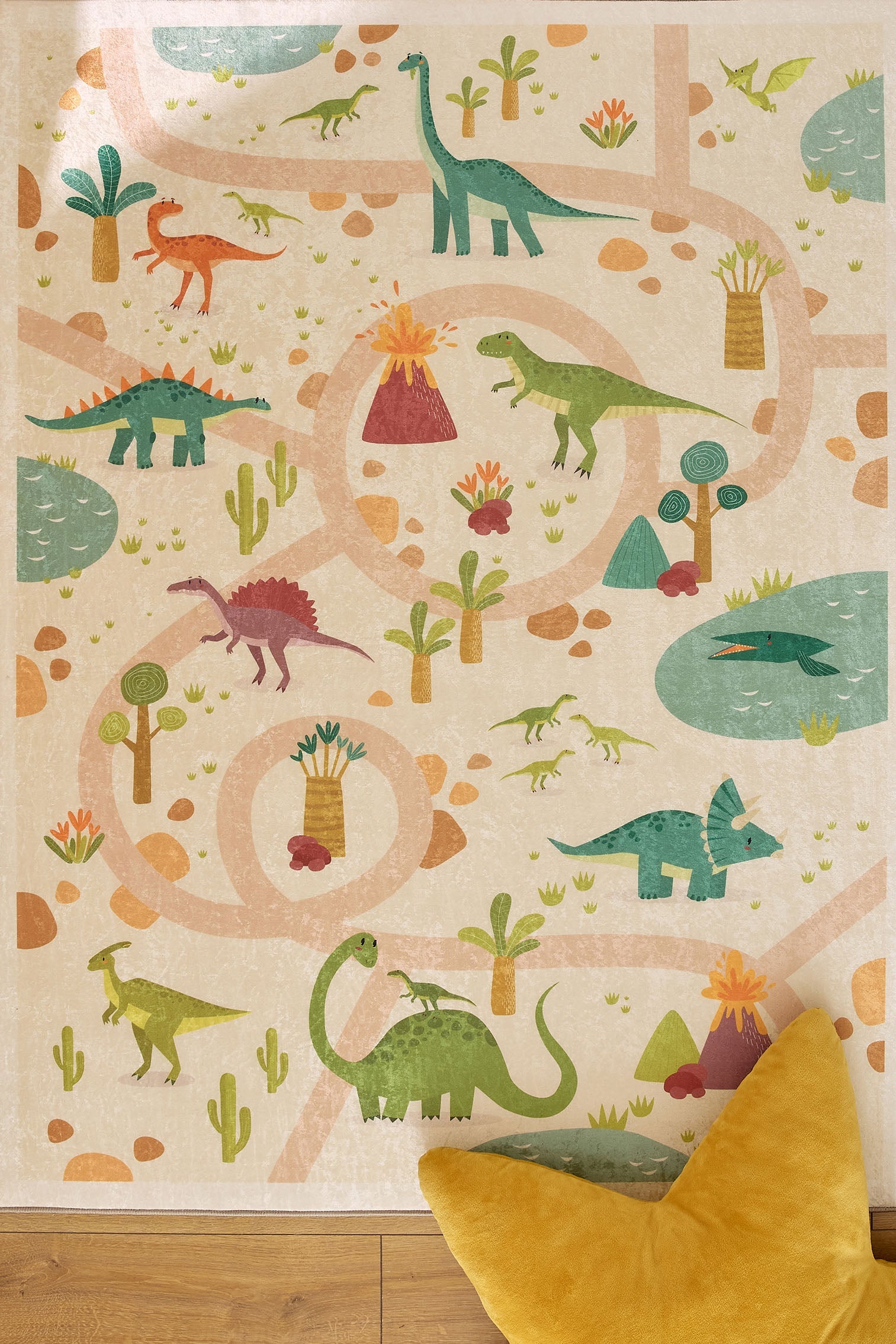Happy - Tapis D'Intérieur - Polyester Imprimé - Beige