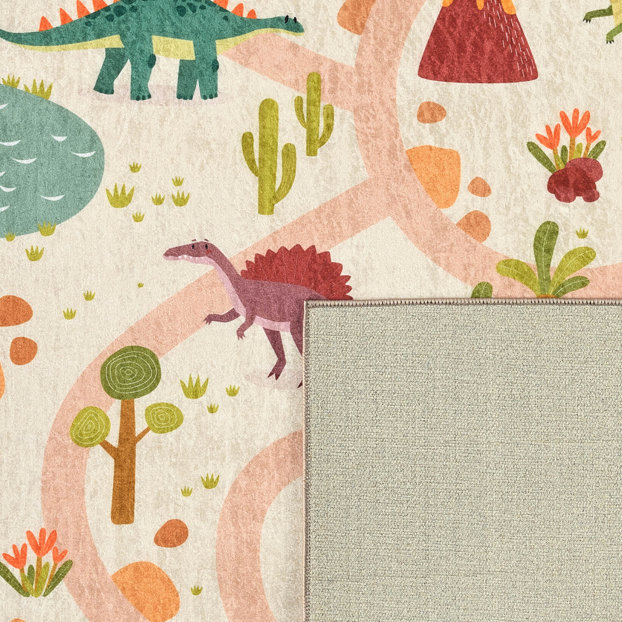 Happy - Tapis D'Intérieur - Polyester Imprimé - Beige