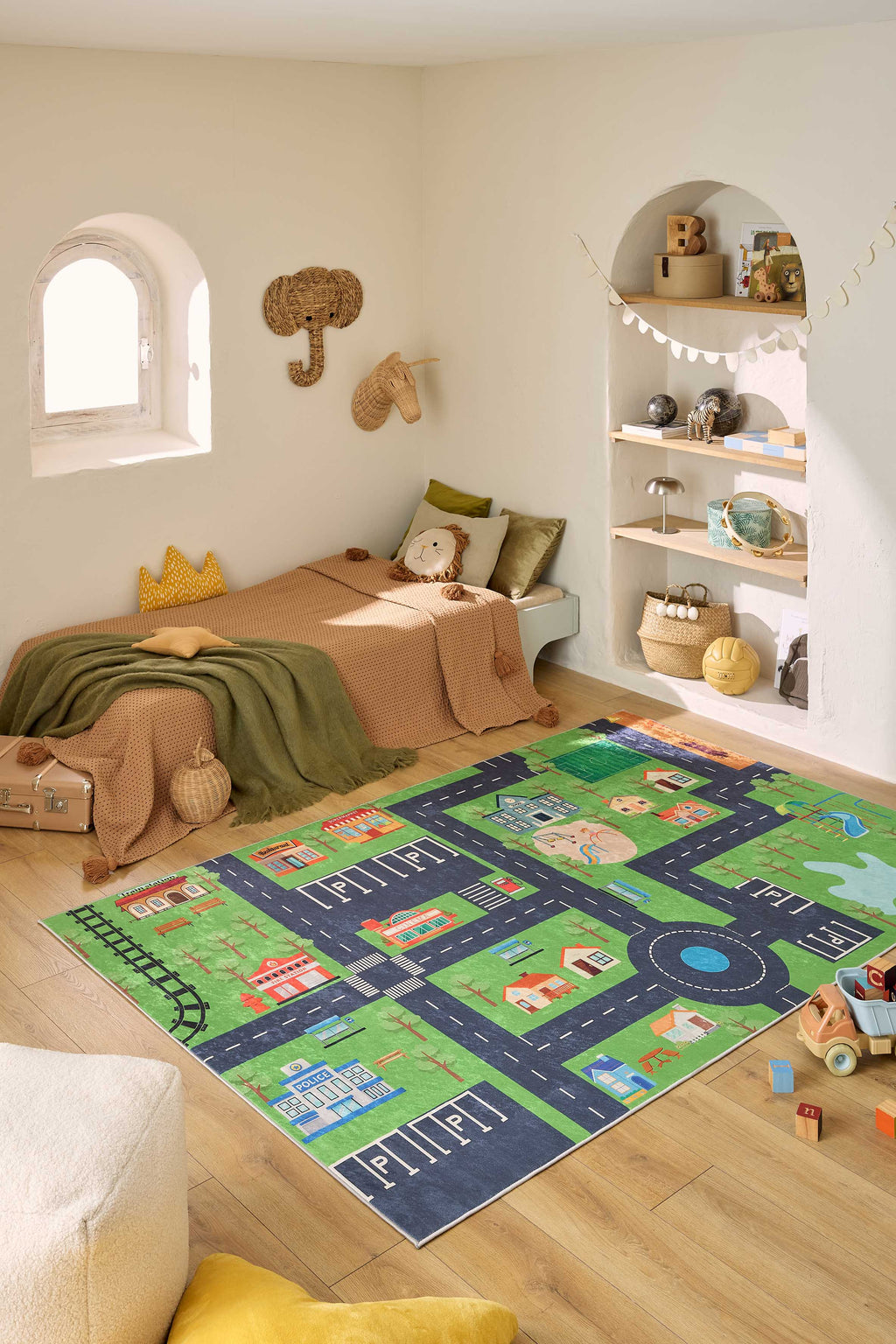 Happy - Tapis D'Intérieur - Polyester Imprimé - Vert