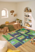 Happy - Tapis D'Intérieur - Polyester Imprimé - Vert