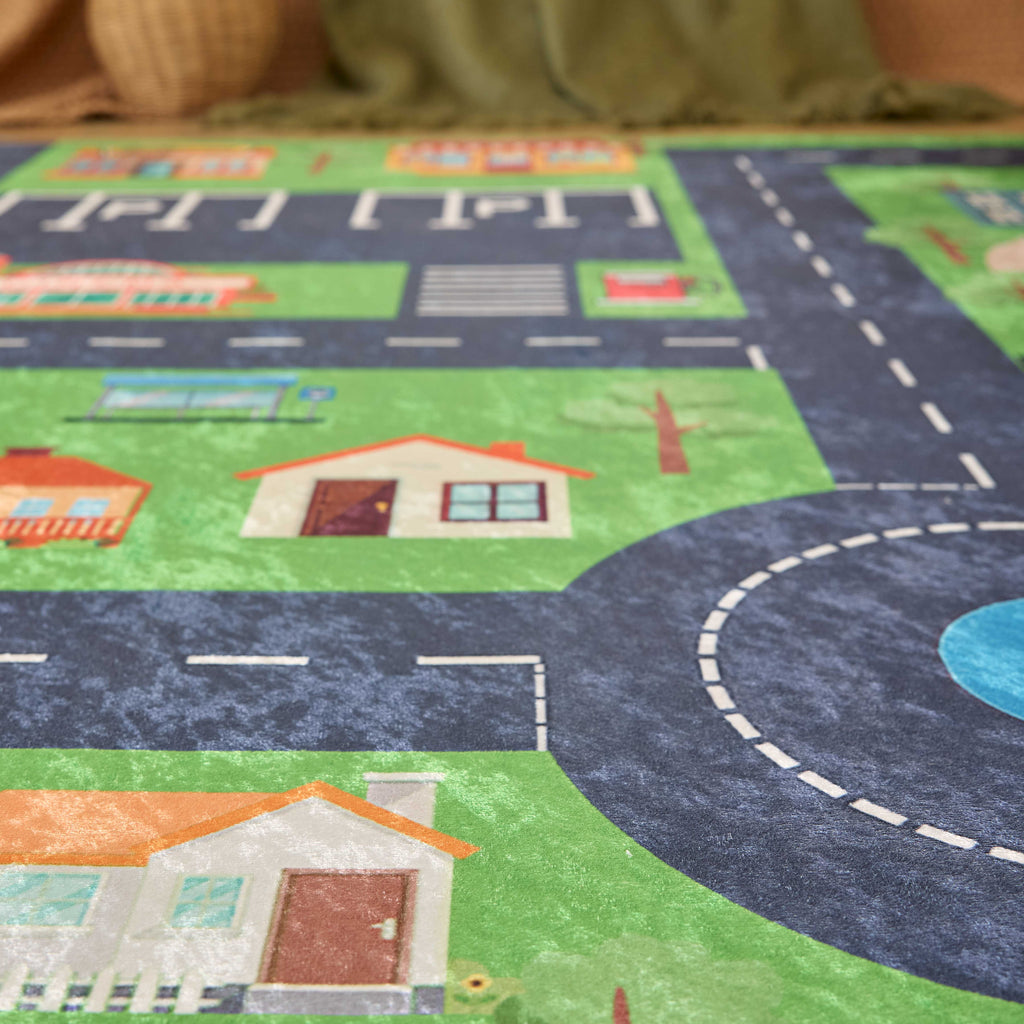 Happy - Tapis D'Intérieur - Polyester Imprimé - Vert