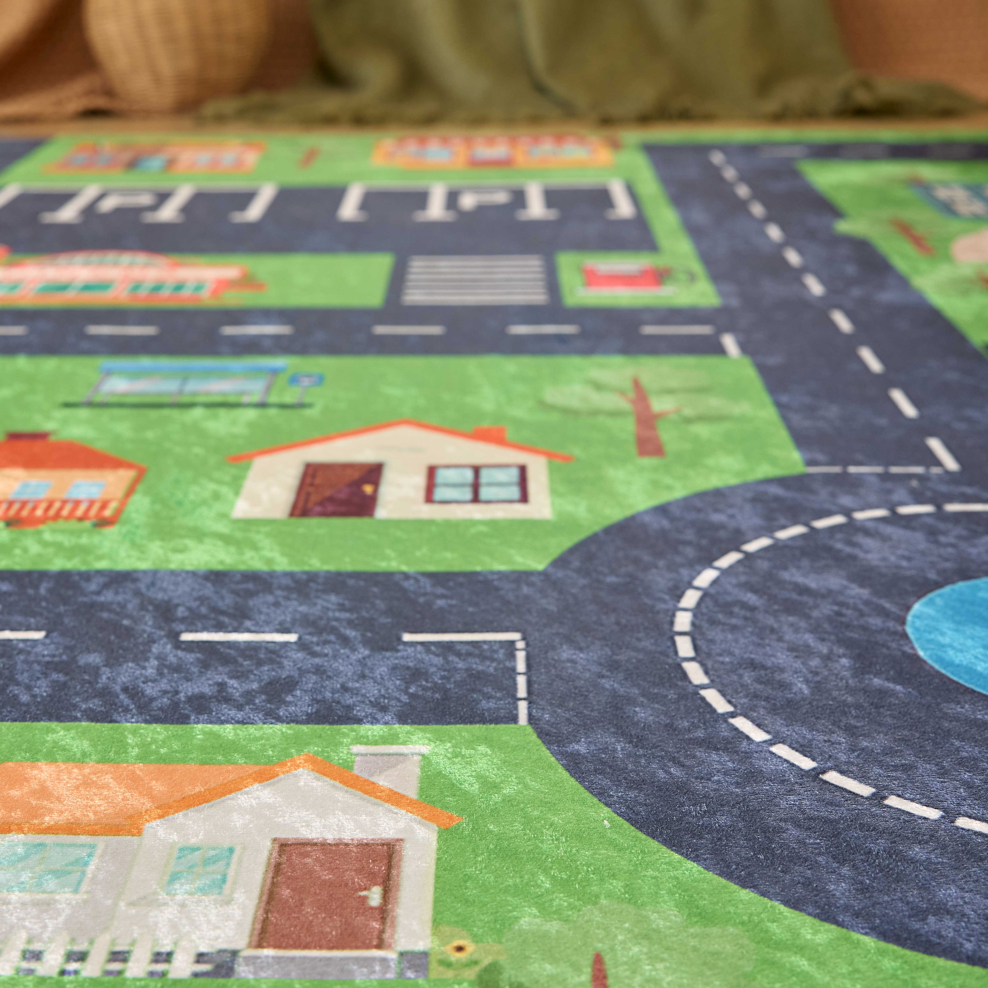 Happy - Tapis D'Intérieur - Polyester Imprimé - Vert