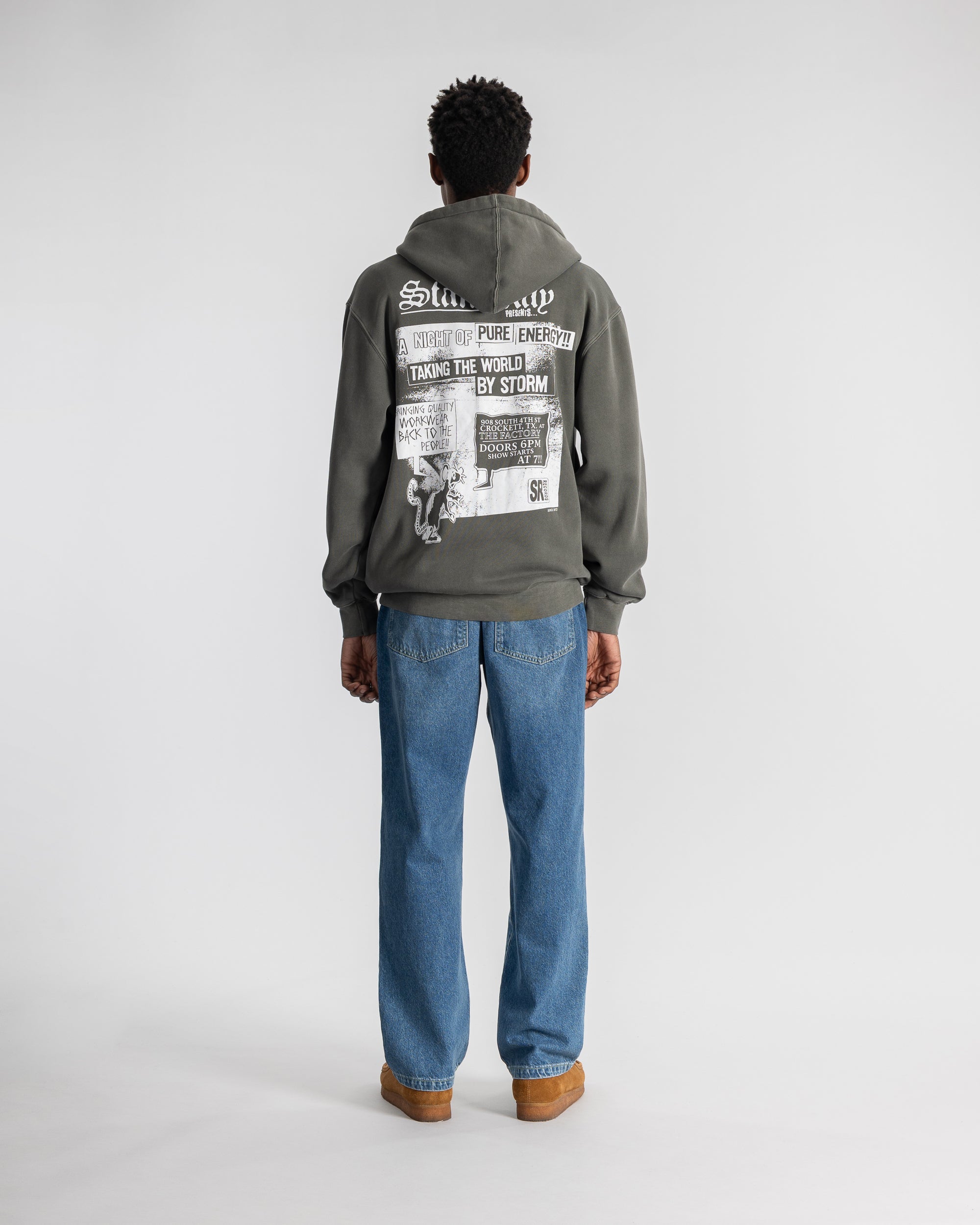 Hardcore Zip Hood - Washed Black