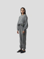 Kiara Trousers in Grey Beaded Embroidered Fleece