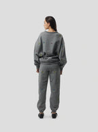 Kiara Trousers in Grey Beaded Embroidered Fleece
