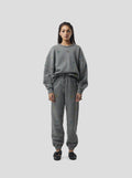 Kiara Trousers in Grey Beaded Embroidered Fleece