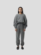 Kiara Trousers in Grey Beaded Embroidered Fleece