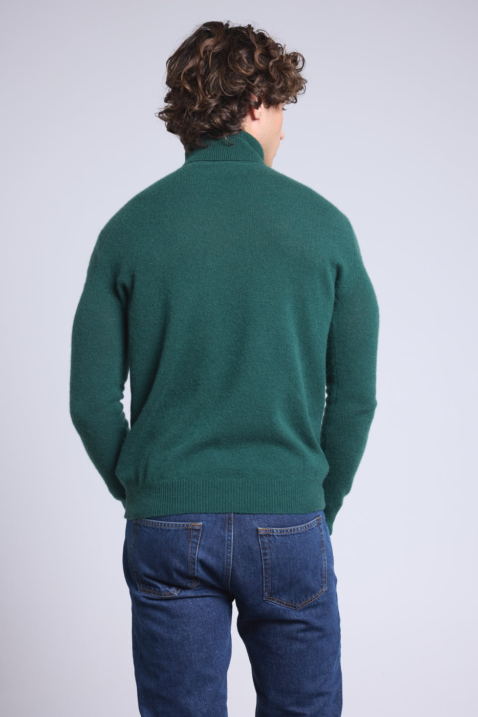 Pull Col Roule Harry - Vert Bouteille - Homme