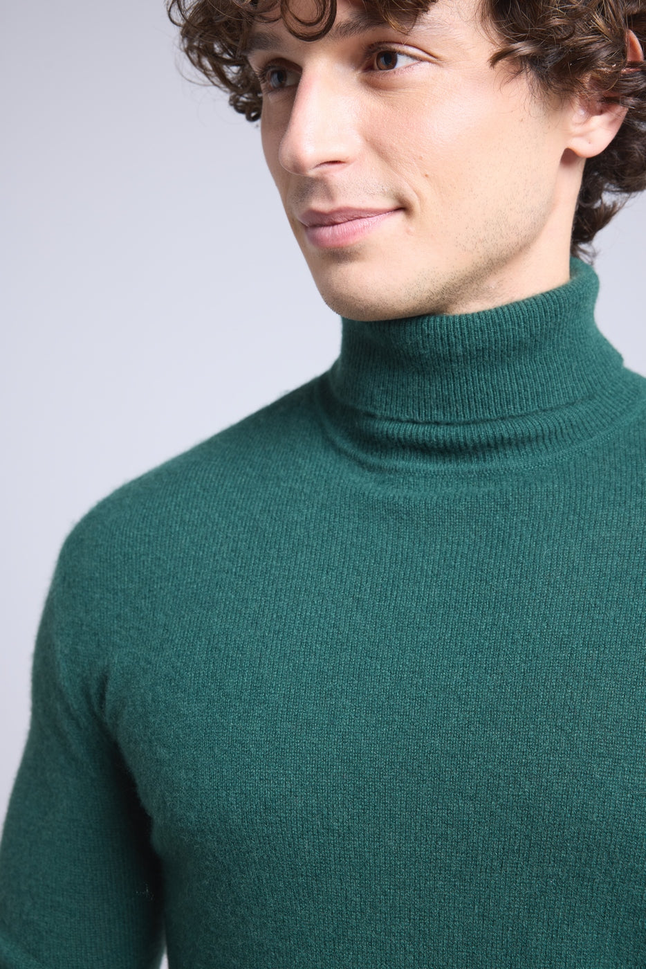 Pull Col Roule Harry - Vert Bouteille - Homme