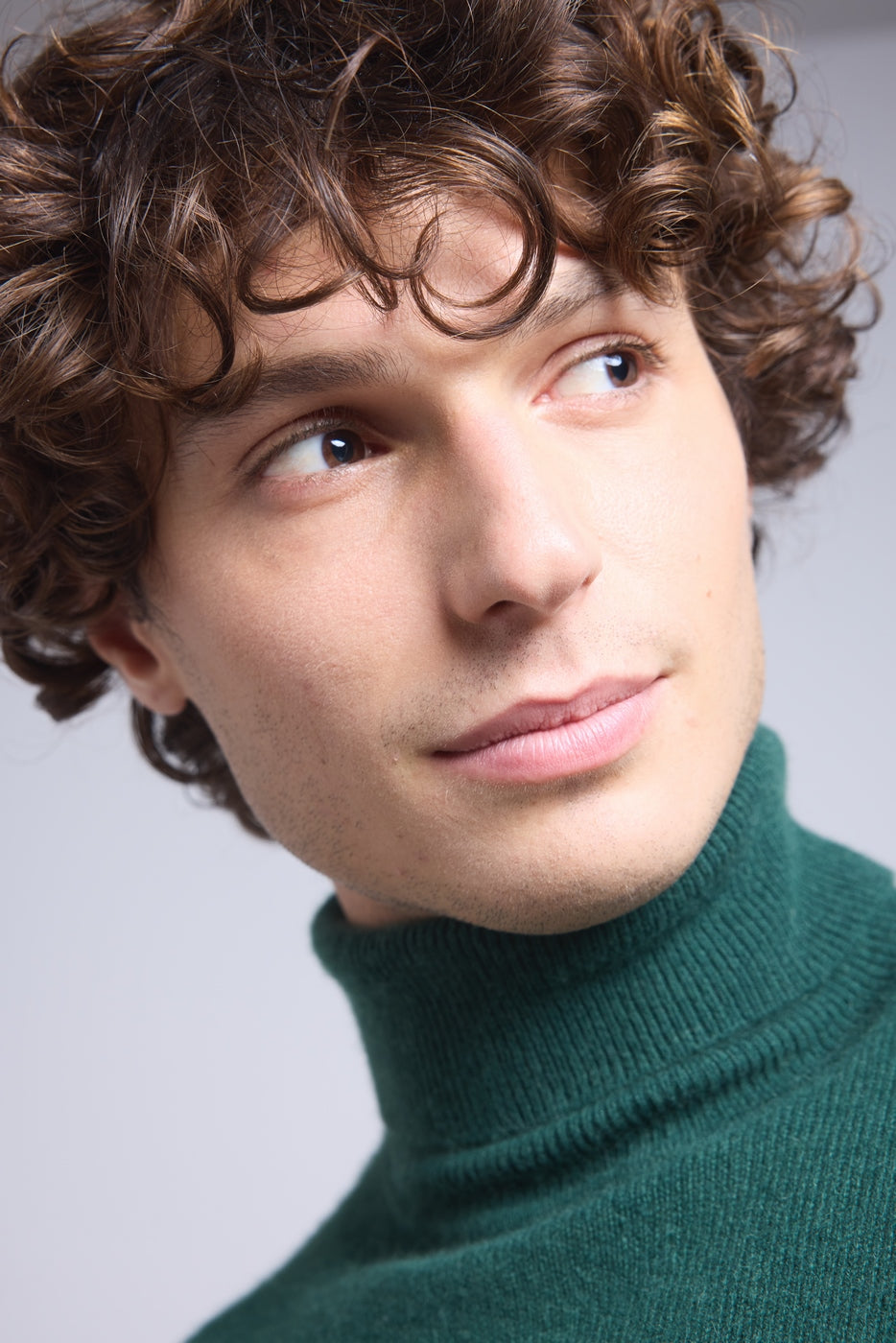 Pull Col Roule Harry - Vert Bouteille - Homme
