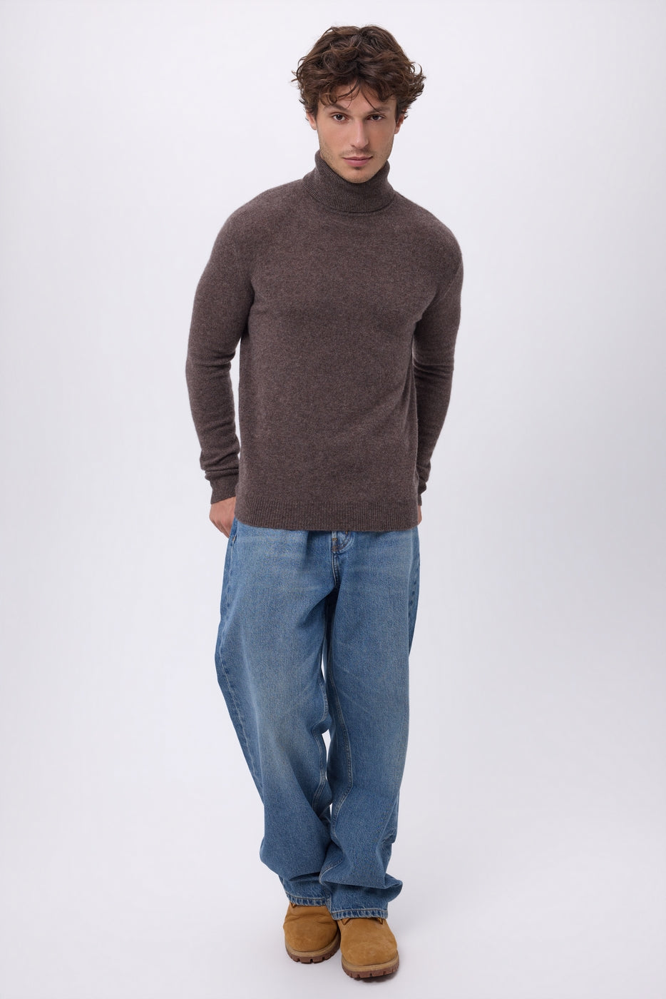Cuello alto Harry - Marrón jaspeado - Hombre