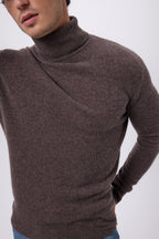 Cuello alto Harry - Marrón jaspeado - Hombre