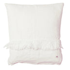 Housse De Coussin En Lin Lavé À Finitions Frangées - Rose