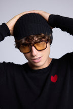 Berretto Unisex Hat - Nero - Unisex - 100% Cashmere