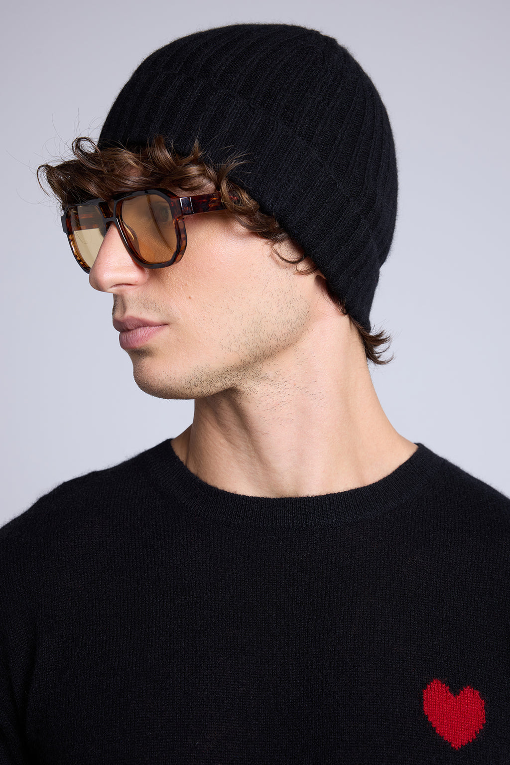 Berretto Unisex Hat - Nero - Unisex - 100% Cashmere