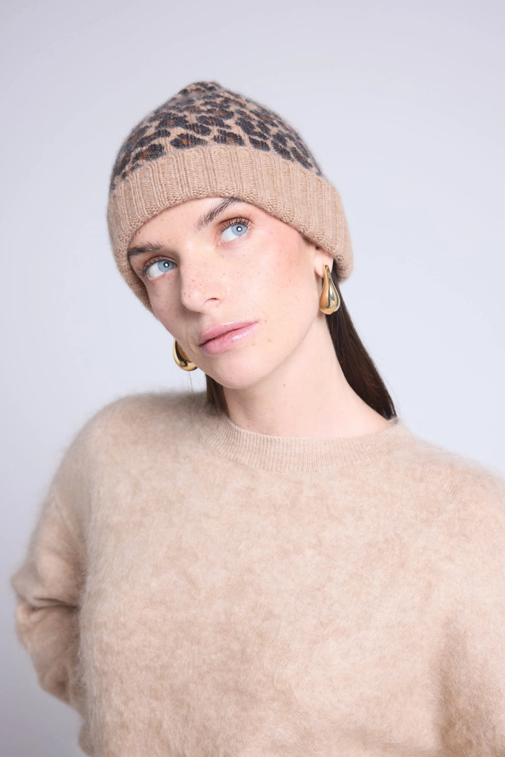 Bonnet Unisexe Leopard Hat - Beige Leopard - Mixte