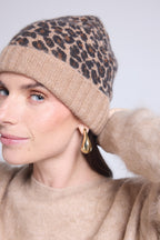 Bonnet Unisexe Leopard Hat - Beige Leopard - Mixte