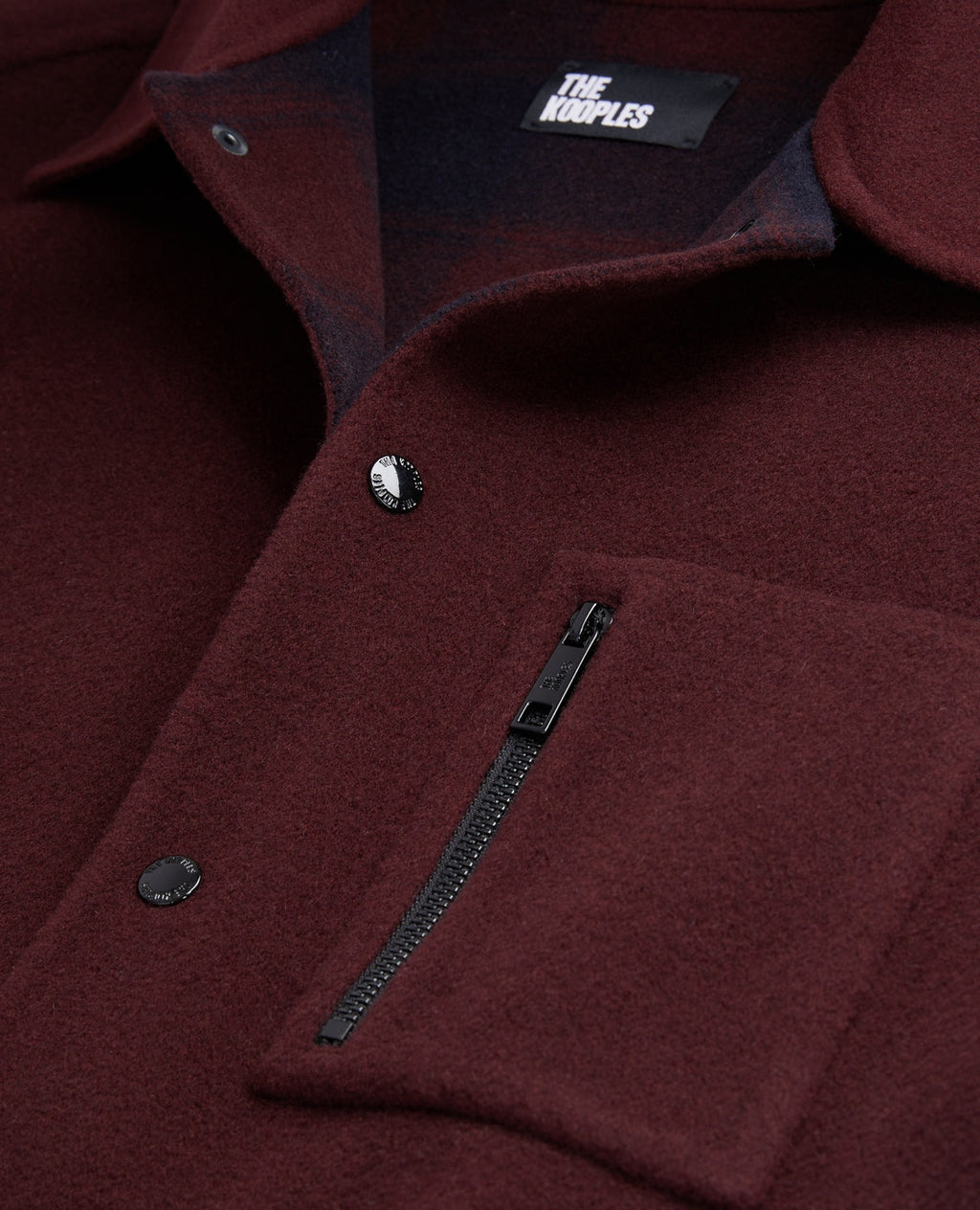 The Kooples - Veste En Laine - Bordeaux - Homme