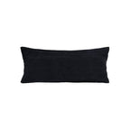 Funda de cojín lisa de lino lavado - Negro