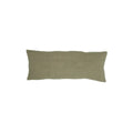 Housse De Coussin Unie En Lin Lavé - Vert