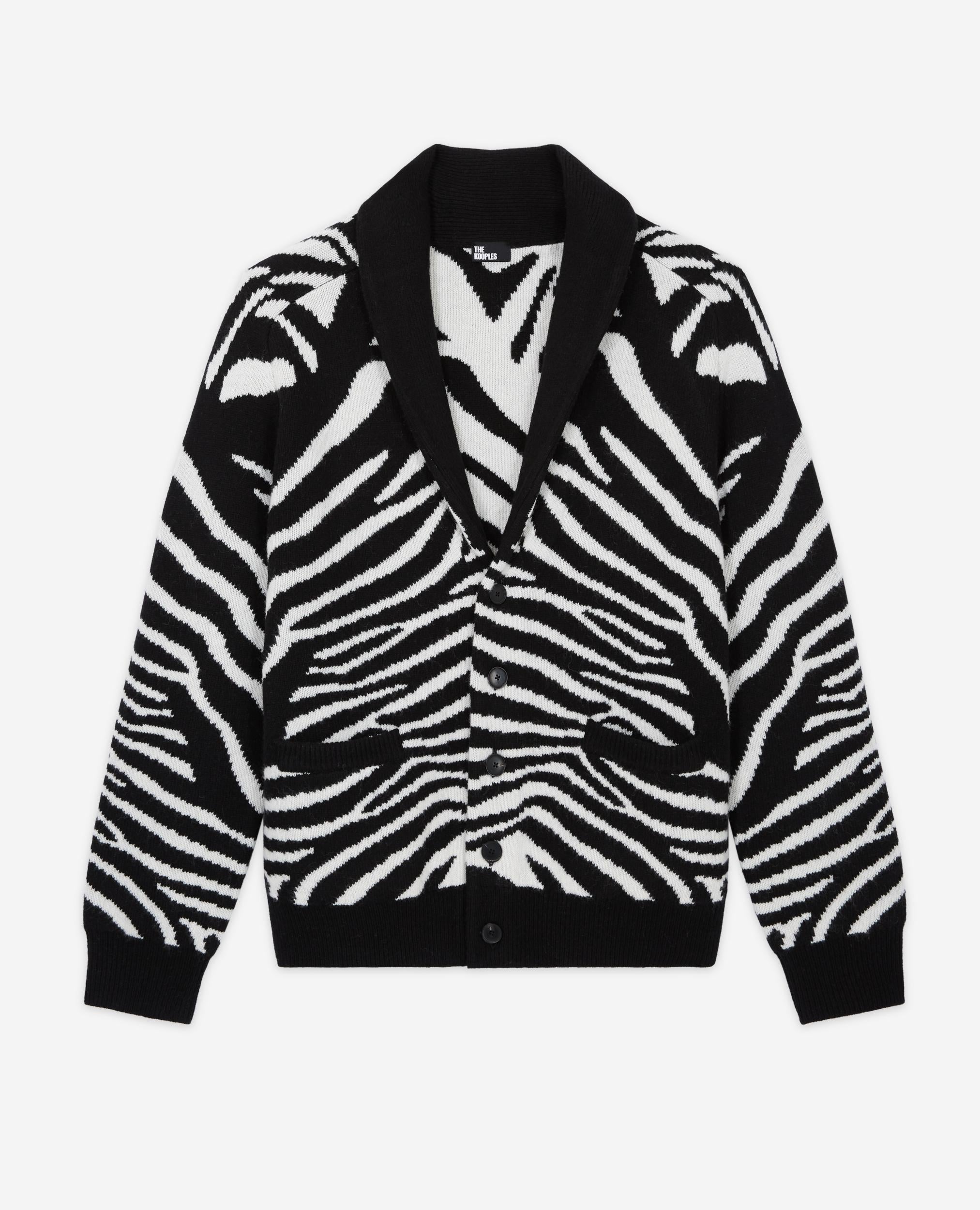 The Kooples - Chaleco De Lana - Negro Y Blanco - Hombre