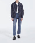 The Kooples - Camisa cuello hawaiano rayas azul marino - Hombre