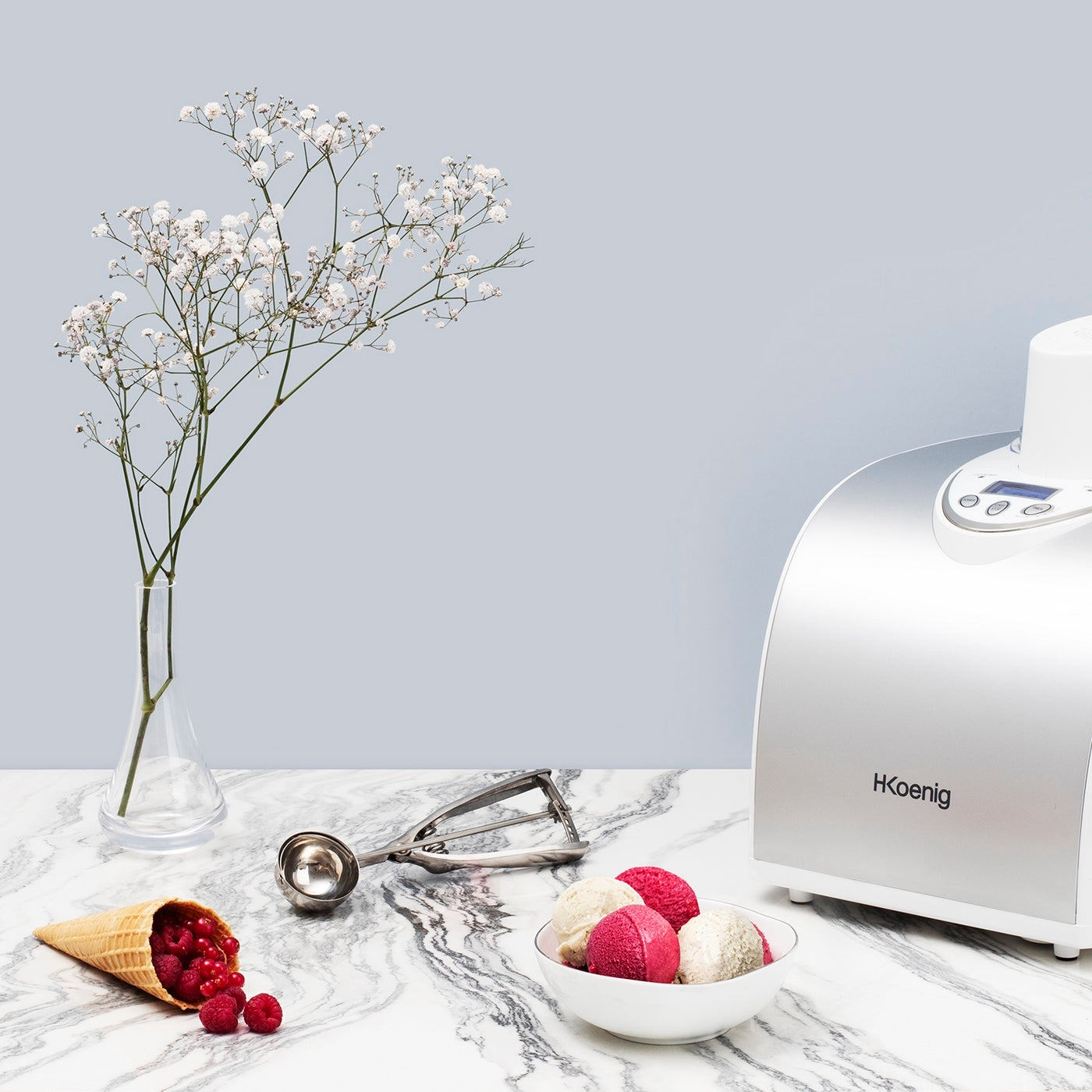 Heladora Refrigerante - Inox/Blanco