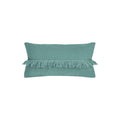 Washed Linen Cushion Cover with Fringed Finishes - Green