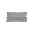 Washed Linen Cushion Cover with Fringed Finishes - Grey