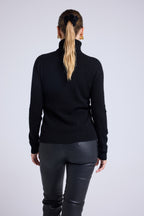 Love Heritage High Heart Roll-Neck Jumper - Black Gold