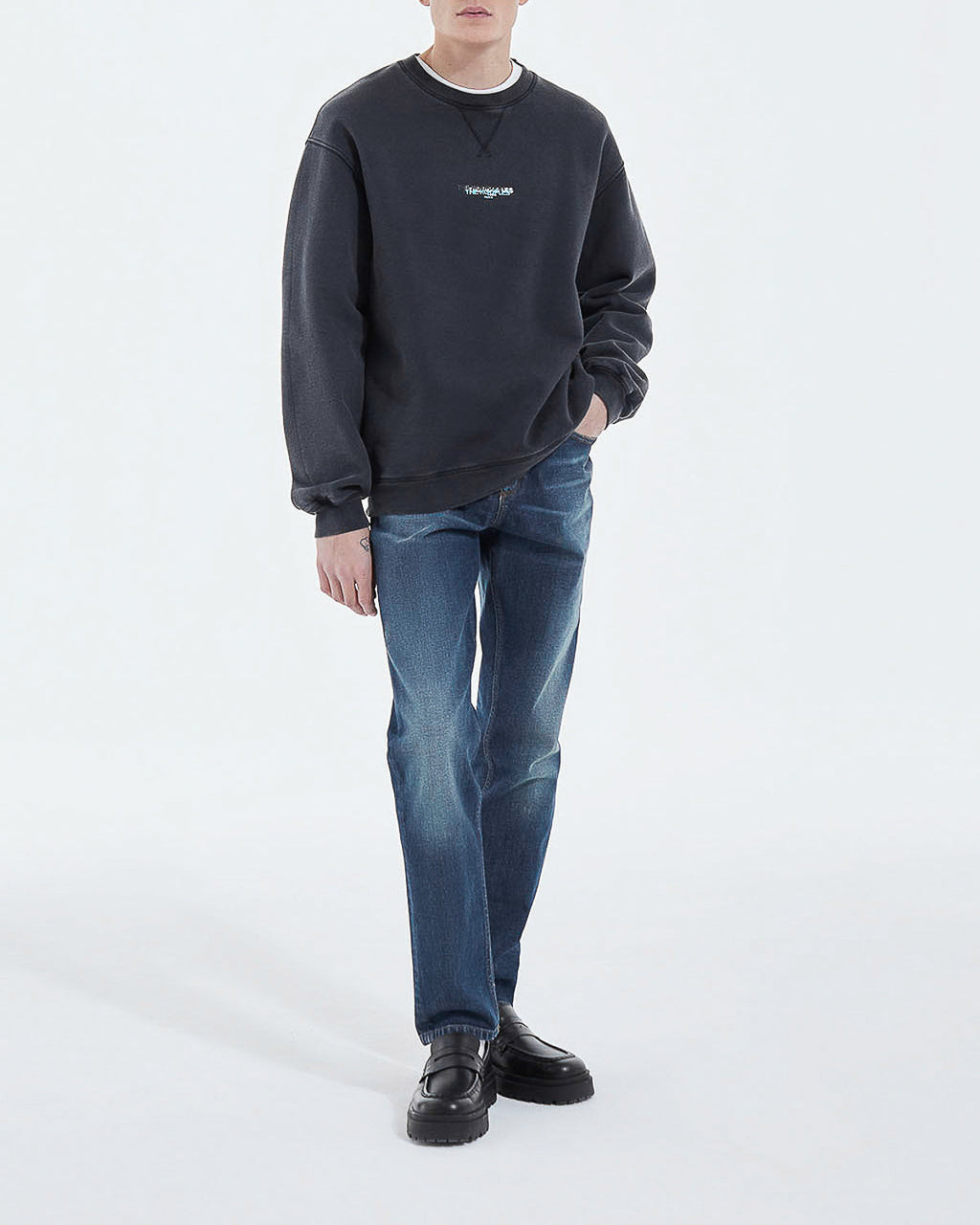 The Kooples - Vaqueros Slim Cinco Bolsillos Azul Lavado - Hombre