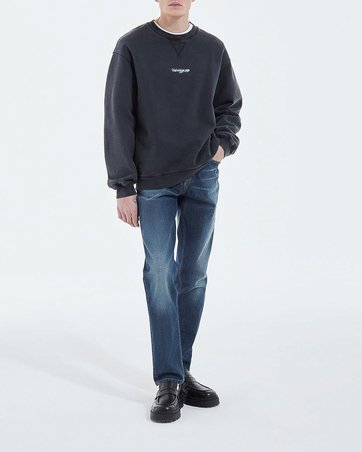The Kooples - Vaqueros Slim Cinco Bolsillos Azul Lavado - Hombre