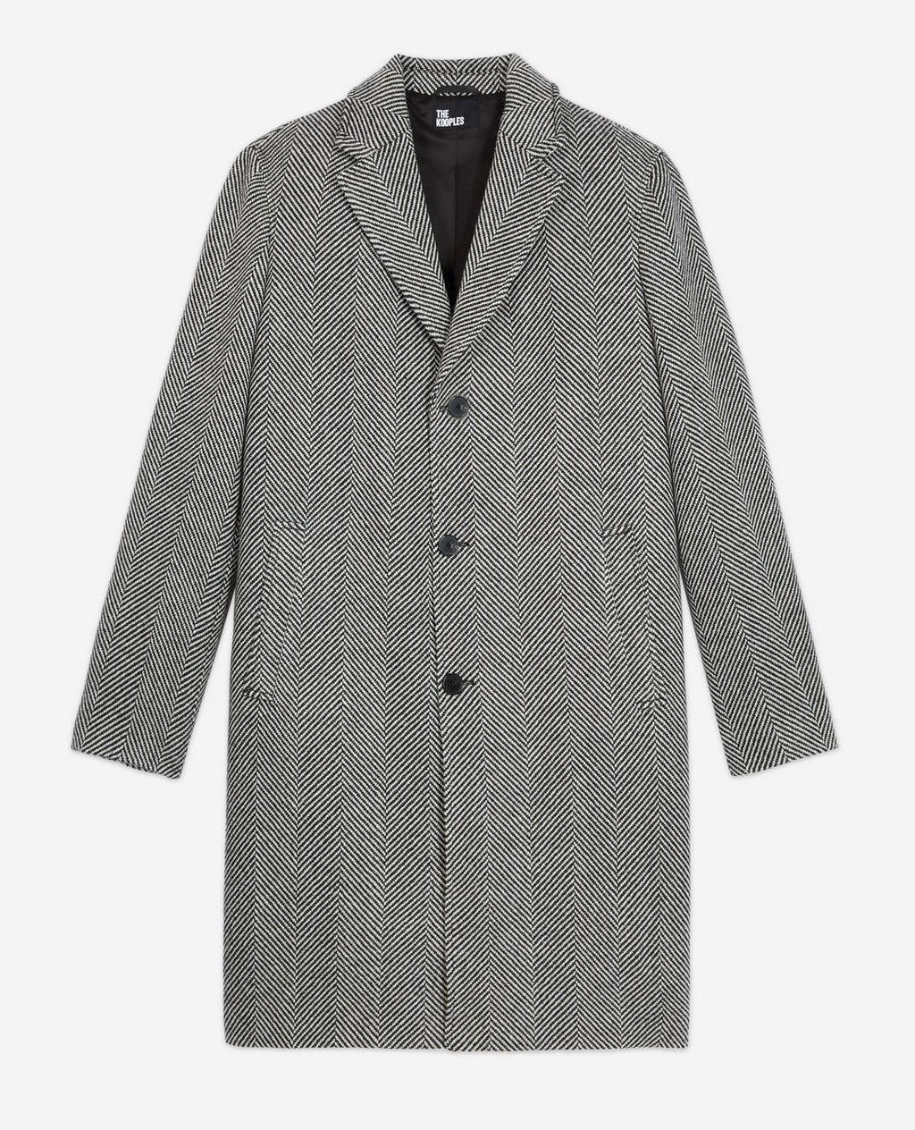 The Kooples - Abrigo de lana - Blanco y negro - Hombre