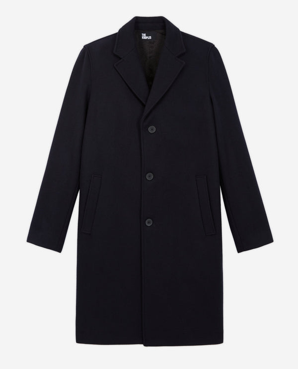 The Kooples - Manteau En Laine - Bleu Marine - Homme