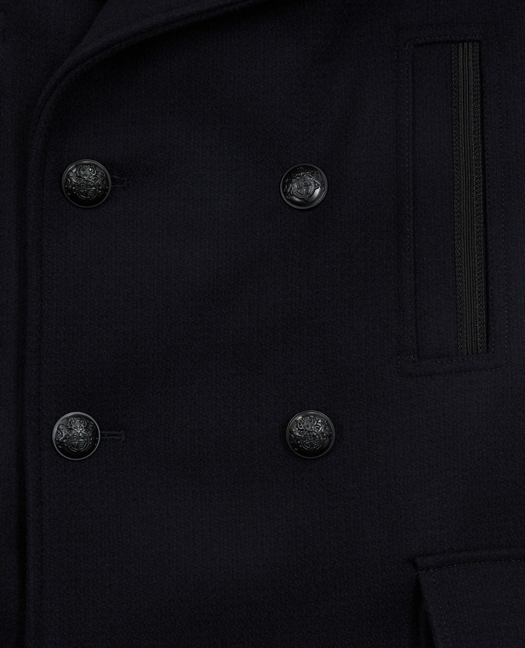 The Kooples - Long Double Breasted Coat with Detachable Fur Collar - Men