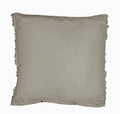 Housse De Coussin En Lin Lavé À Finitions Frangées - Beige