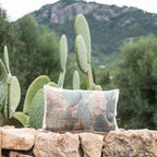 Funda de cojín de lino lavado Hnatureinside - Cactus