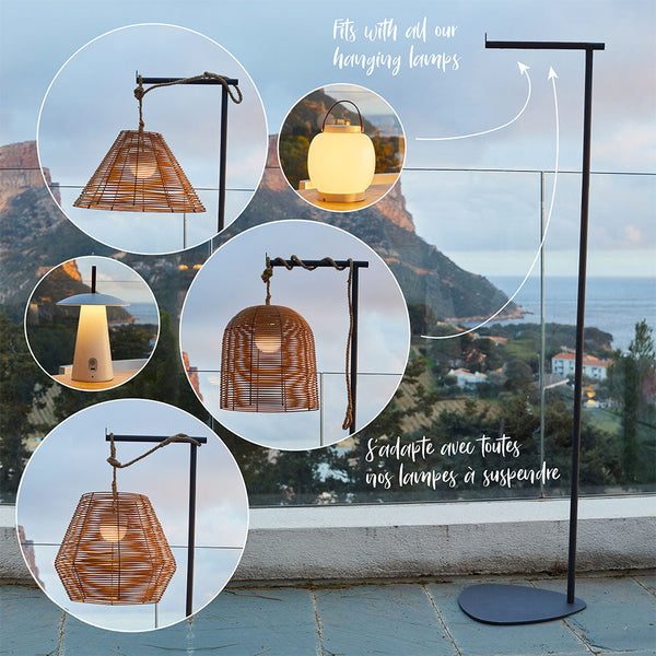 Hold Me - Support Lampe - Acier - Gris
