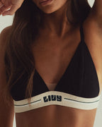 Holly Triangle Bra - Black