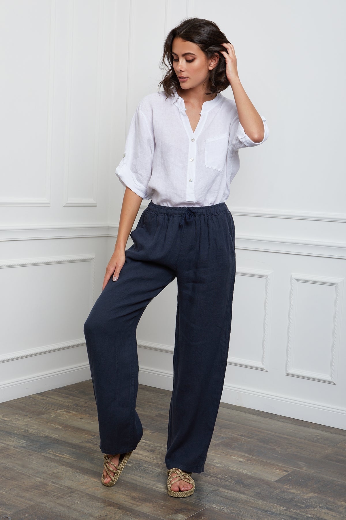 Trousers - Honas - Navy