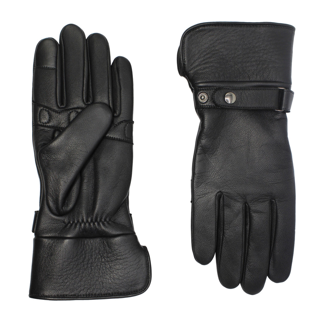 Gants Hooper - Noir Tactile - Doublure Alpaga - Homme