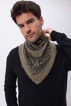 Mała Bandana Horse - Khaki Czarny - Męska