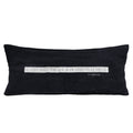 Housse De Coussin Sérigraphiée En Lin Lavé - Noir