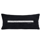 Housse De Coussin Sérigraphiée En Lin Lavé - Noir