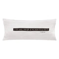 Housse De Coussin Sérigraphiée En Lin Lavé - Blanc
