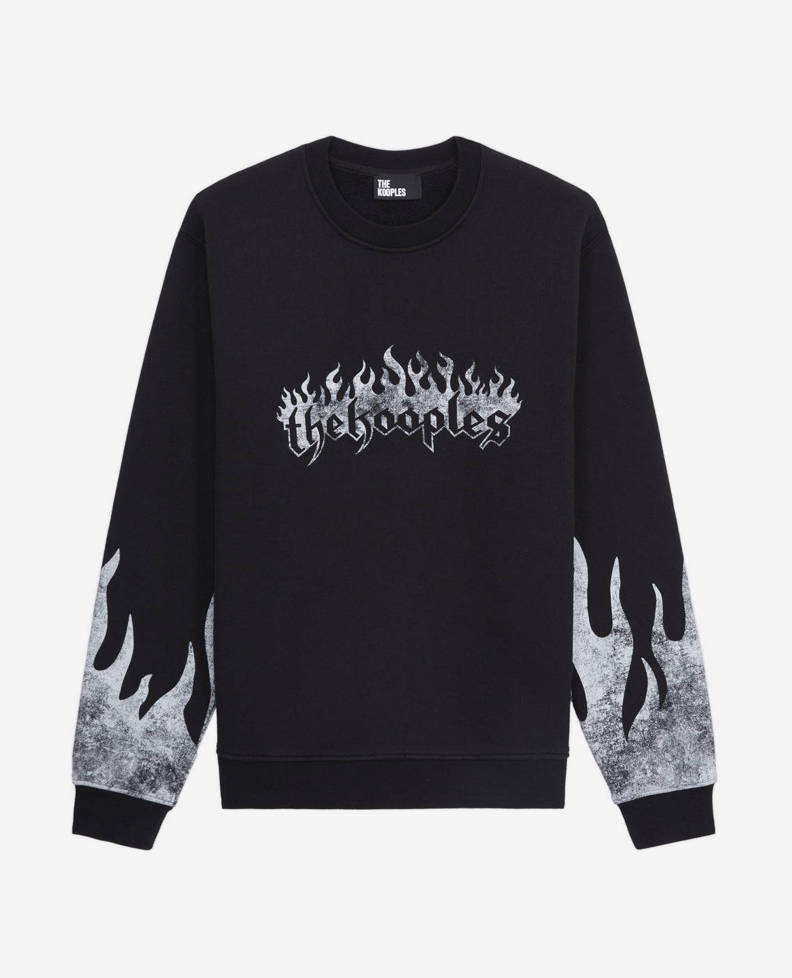 The Kooples - Sweatshirt With The Kooples Flames + Flames Print On The Sleeves - Men