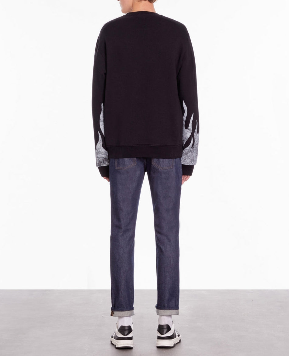 The Kooples - Sweatshirt With The Kooples Flames + Flames Print On The Sleeves - Men
