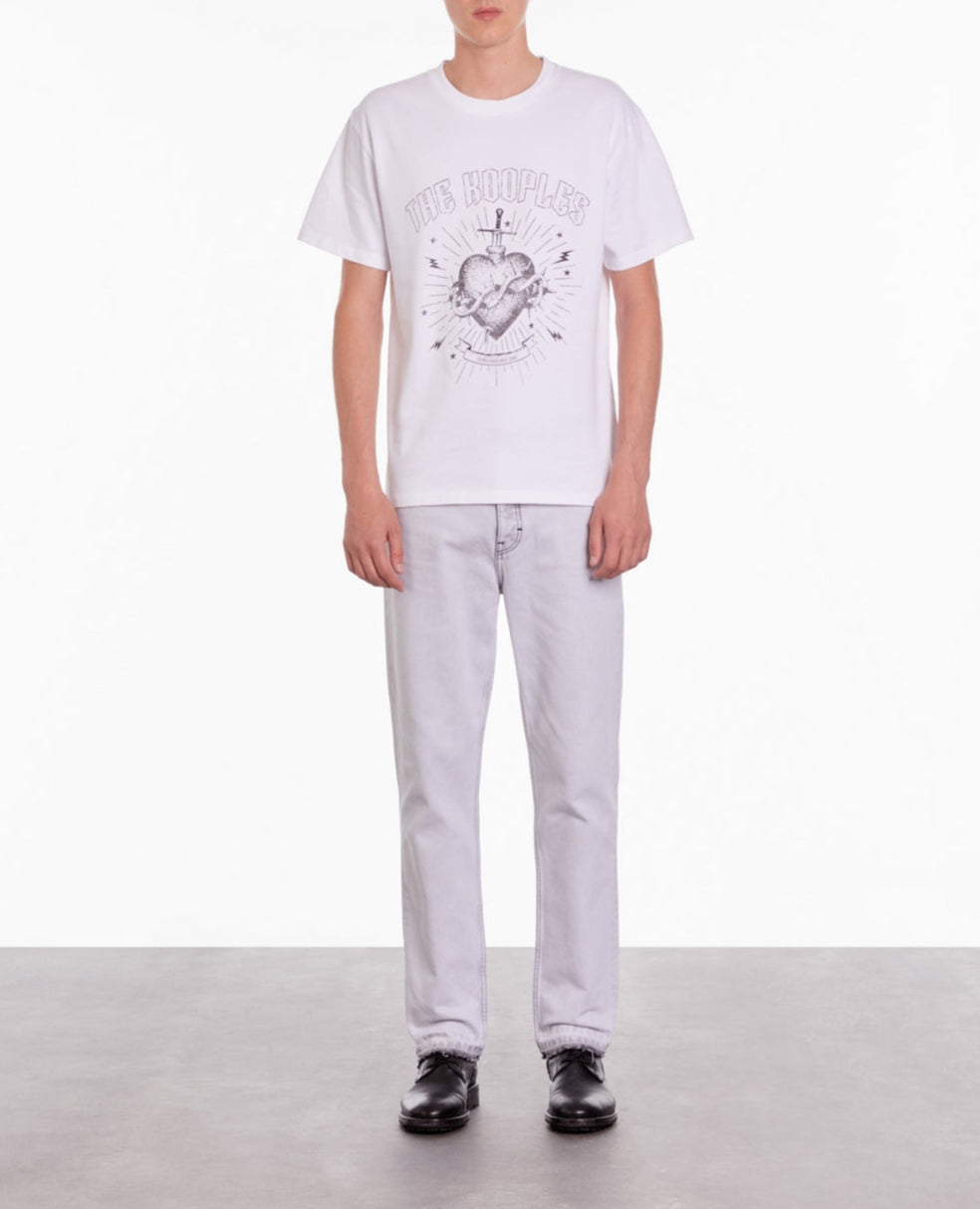 The Kooples - T-Shirt Manches Courtes Avec Print Coeur - Homme