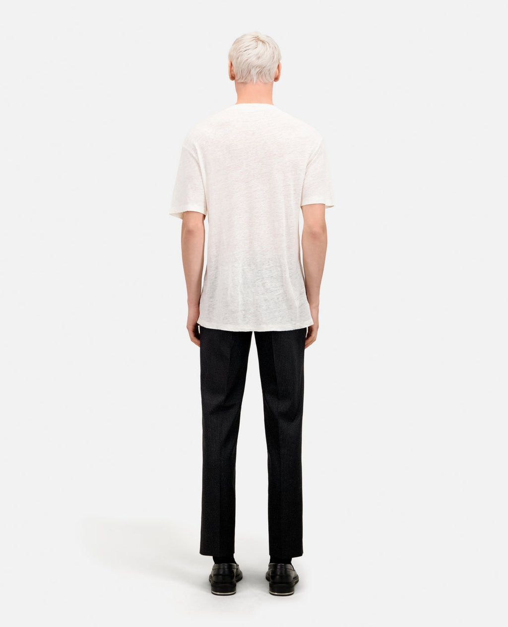 The Kooples - Camiseta De Lino De Manga Corta Con Bordado En El Pecho - Hombre