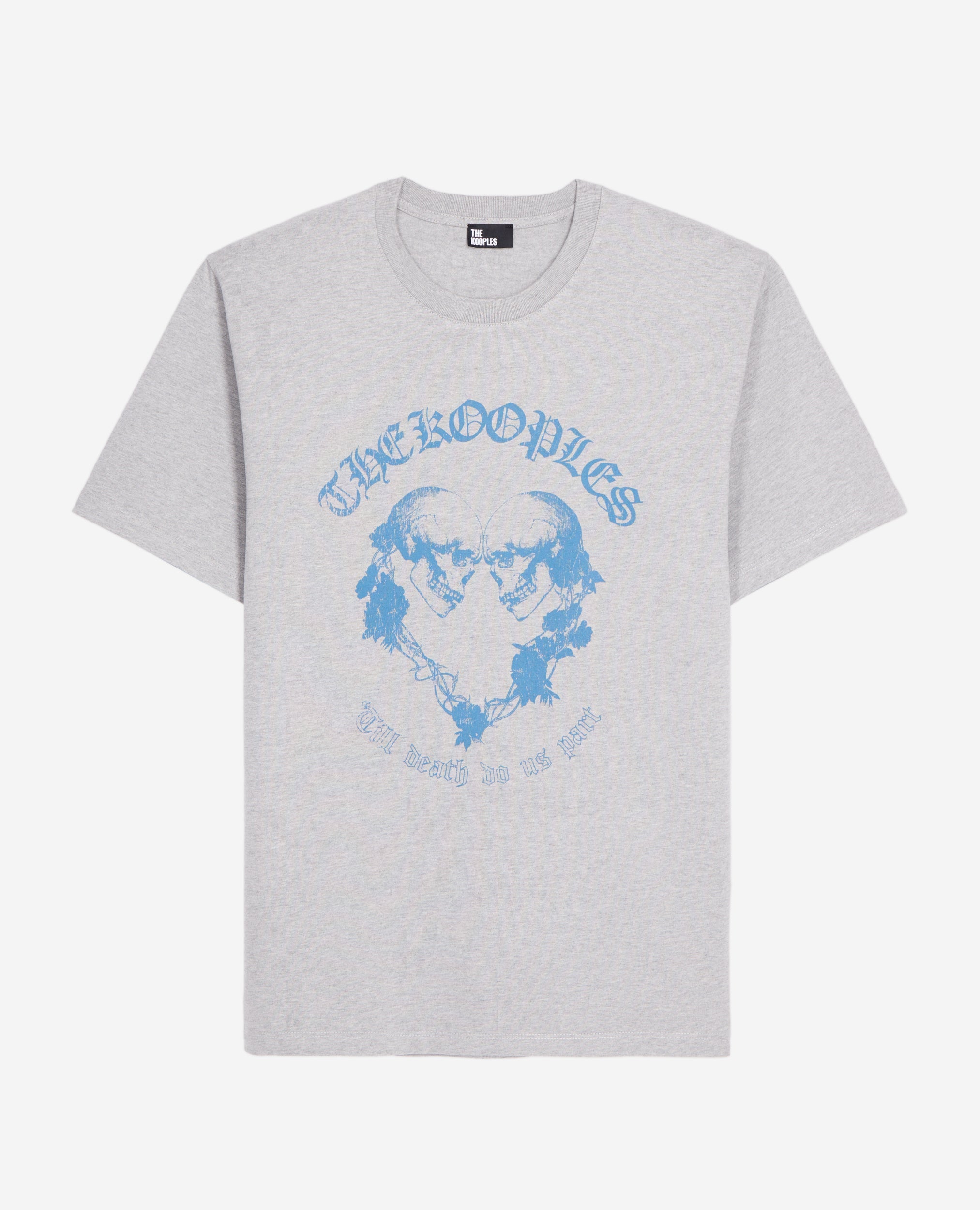 The Kooples - T-Shirt Manches Courtes Avec Print Skull Coeur Devant